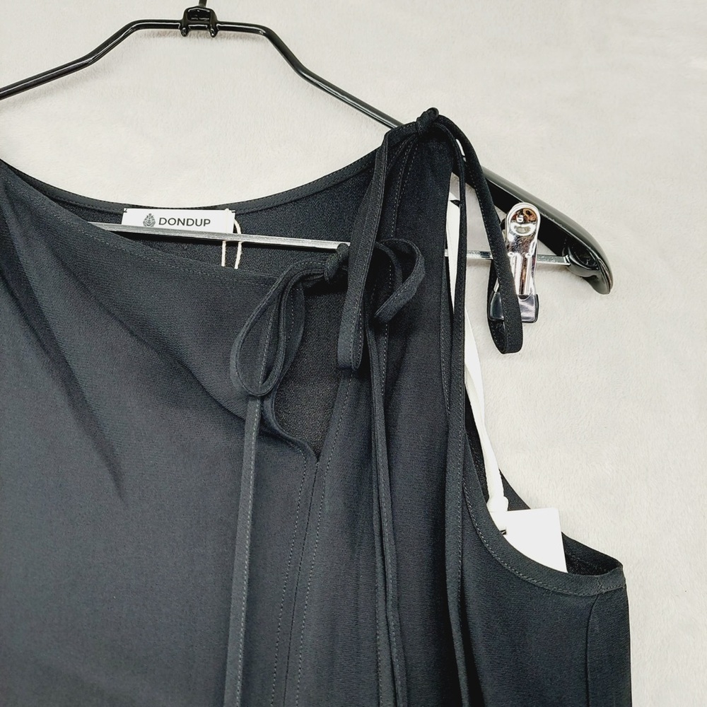 NEW Dondup Black Sleeveless Bow Neck Maxi Shift Dress P1878 - Picture 4 of 10